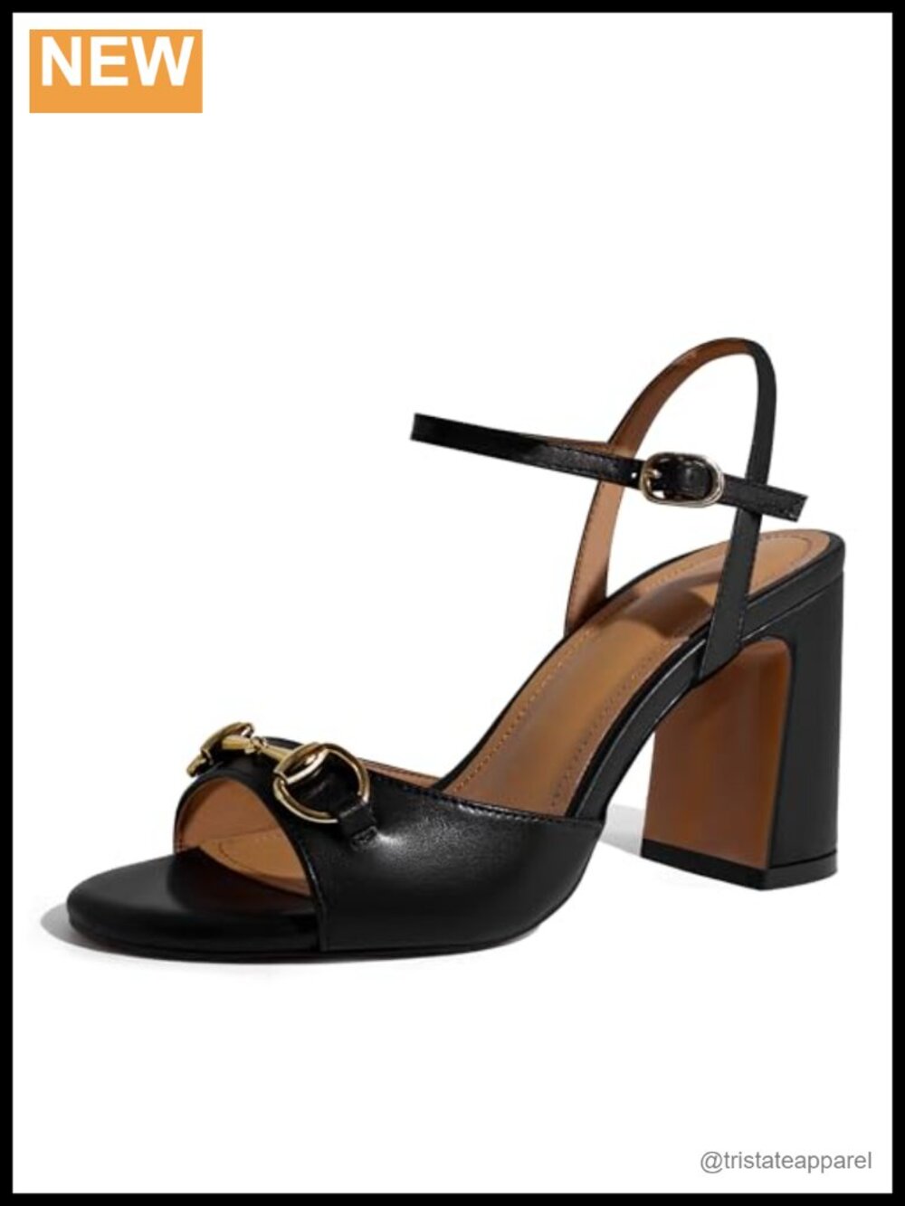 Women's Strappy Studded Block Heel Sandals Open Toe Dress Shoes